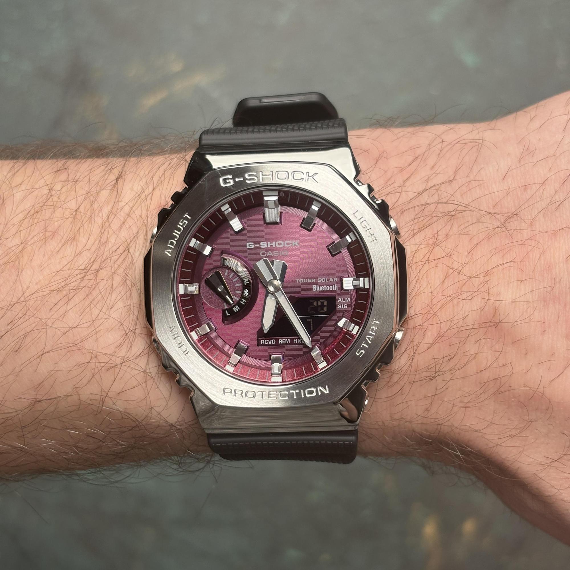 G-SHOCK GBM-2100A-4BER zegarek męski G-SHOCK Original srebrny - miniatura 12