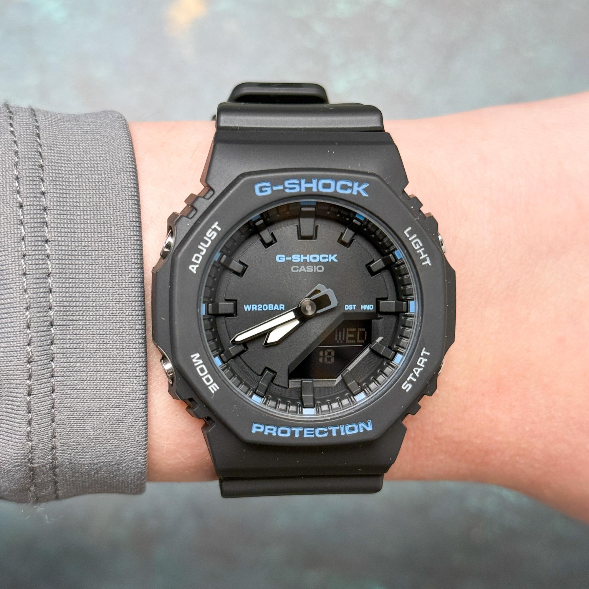 G-SHOCK GMA-P2100BA-1AER zegarek dla dzieci sportowy G-SHOCK Original pasek