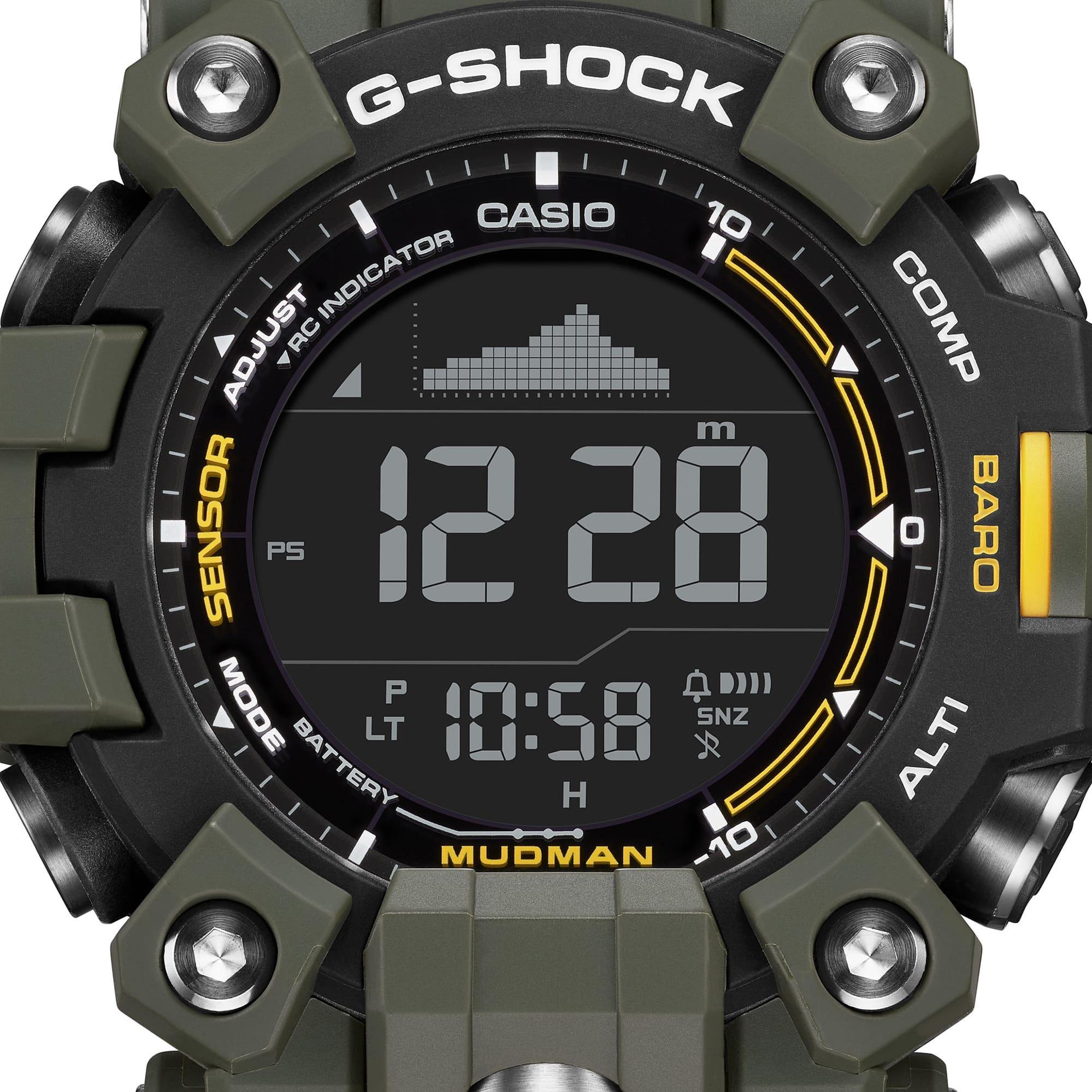 G-SHOCK GW-9500-3ER G-SHOCK MUDMAN G-SHOCK Master of G sportowy zegarek zielony - miniatura 11