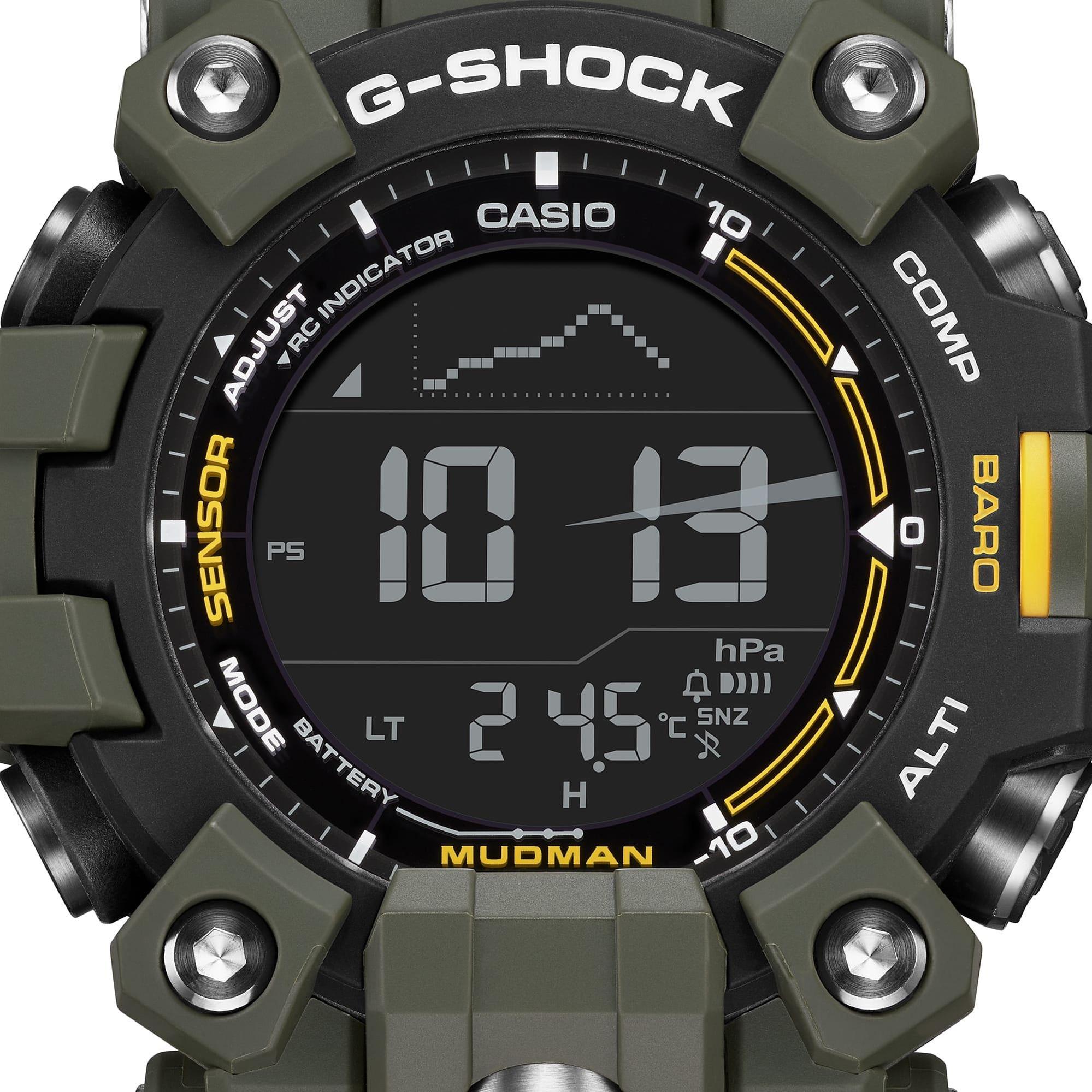 G-SHOCK GW-9500-3ER G-SHOCK MUDMAN G-SHOCK Master of G sportowy zegarek zielony - miniatura 12