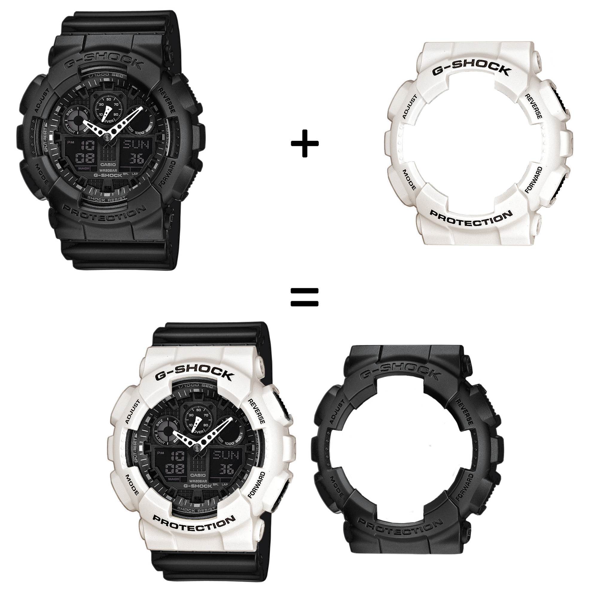 G-SHOCK SET GA-100-1A1ER + BEZEL 10395292 zegarek męski G-SHOCK Original