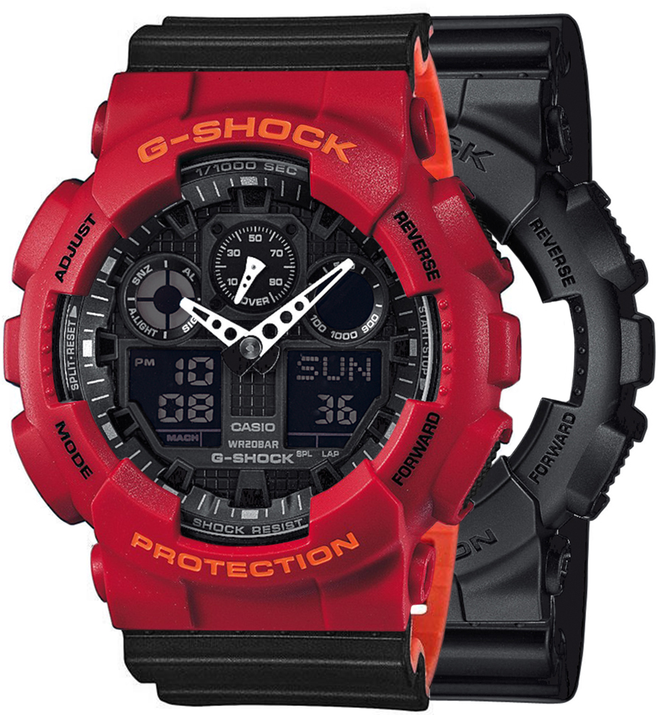  Casio G-SHOCK SET GA-100-1A1ER + BEZEL 10441433 + PASEK 10577142 