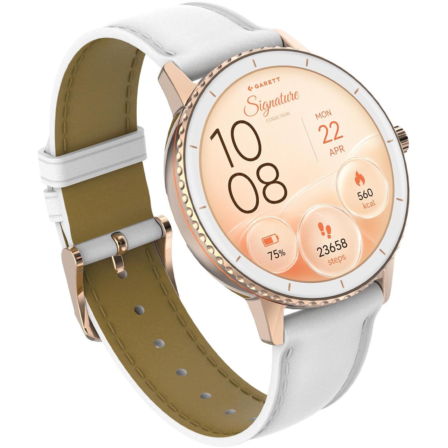 Garett 5904238485071 Damskie Smartwatch Garett Signature Grace Różowe Złoto Solid bransoleta