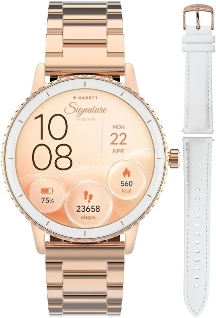 Garett 5904238485071 Garett Smartwatch Garett Signature Grace Różowy złoty solid