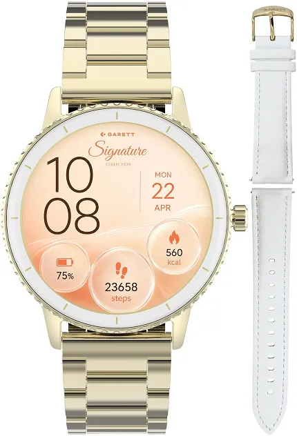 Garett 5904238485088 Garett Smartwatch Garett Signature Grace Złoty solid - zdjęcie 1