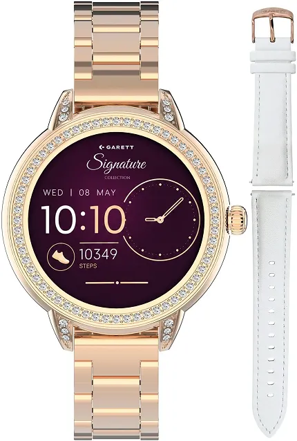 Garett 5904238485101 Garett Smartwatch Garett Signature Stella Różowy złoty solid - zdjęcie 1