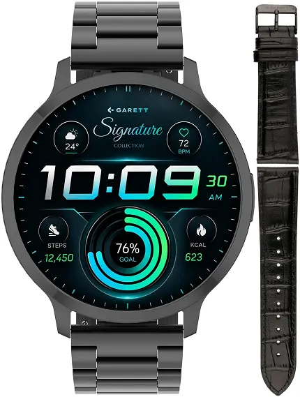 Garett 5904238485156 Garett Smartwatch Garett Signature Edge Czarny solid - zdjęcie 1