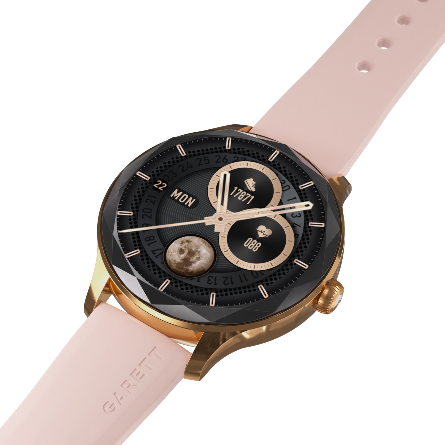 Garett 5904238486115 Smartwatch Garett Viva Różowe Złoto Stalowy + Pasek zegarek sportowy Smartwatch