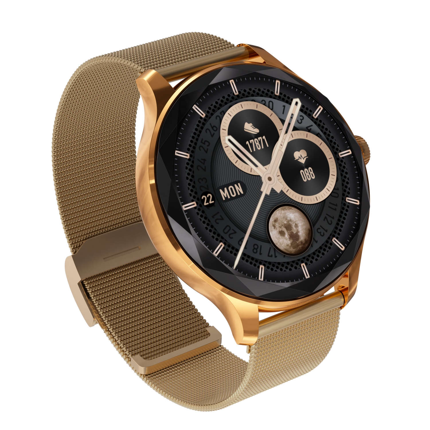 Garett 5904238486115 zegarek damski Smartwatch różowe złoto