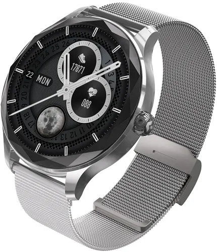Garett 5904238486122 Smartwatch Smartwatch Garett Viva Srebrny Stalowy + Pasek