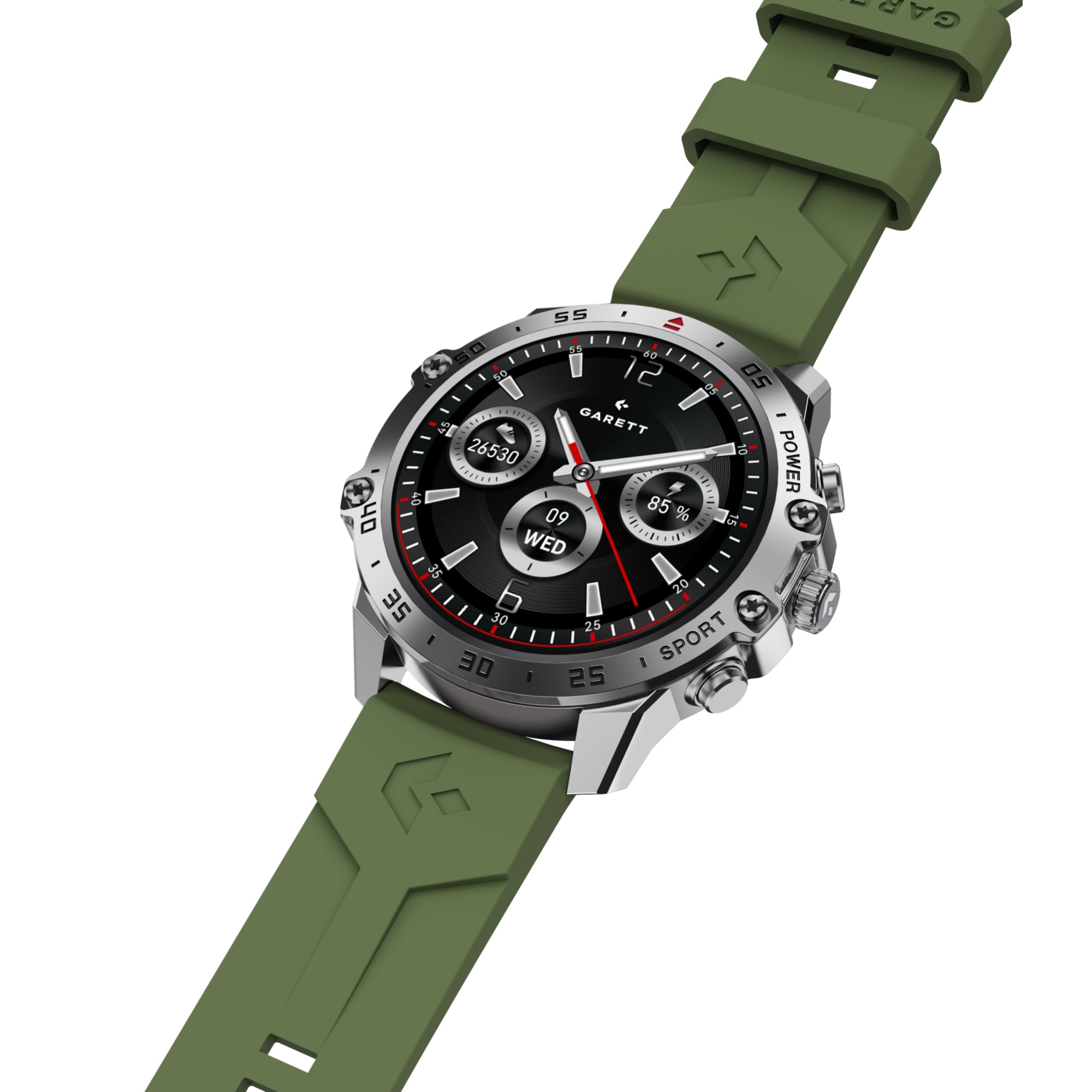Garett 5904238486849 zegarek srebrny sportowy Męskie bransoleta - miniatura 9