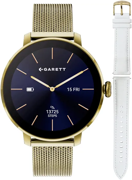 Garett 5904238487228 Garett Smartwatch Garett Muse Złoty Mesh
