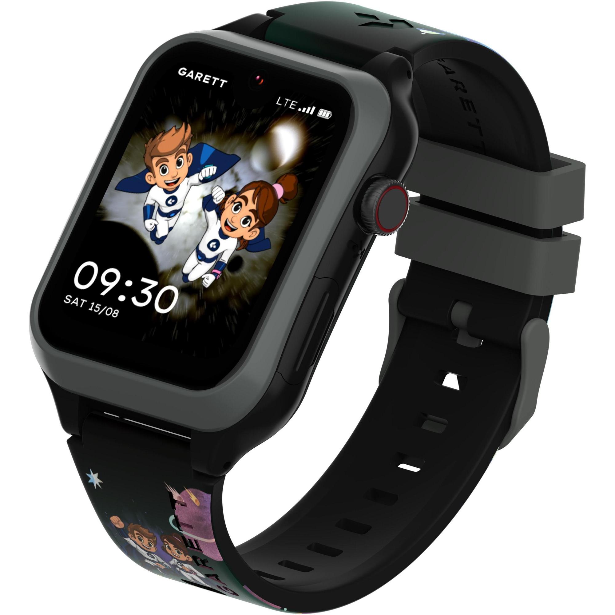 Garett 5904238487327-PAY Smartwatch Garett Kids Essa 2 AI 4G Czarny zestaw z Paskiem Garett Pay i Obudową zegarek Dla dzieci