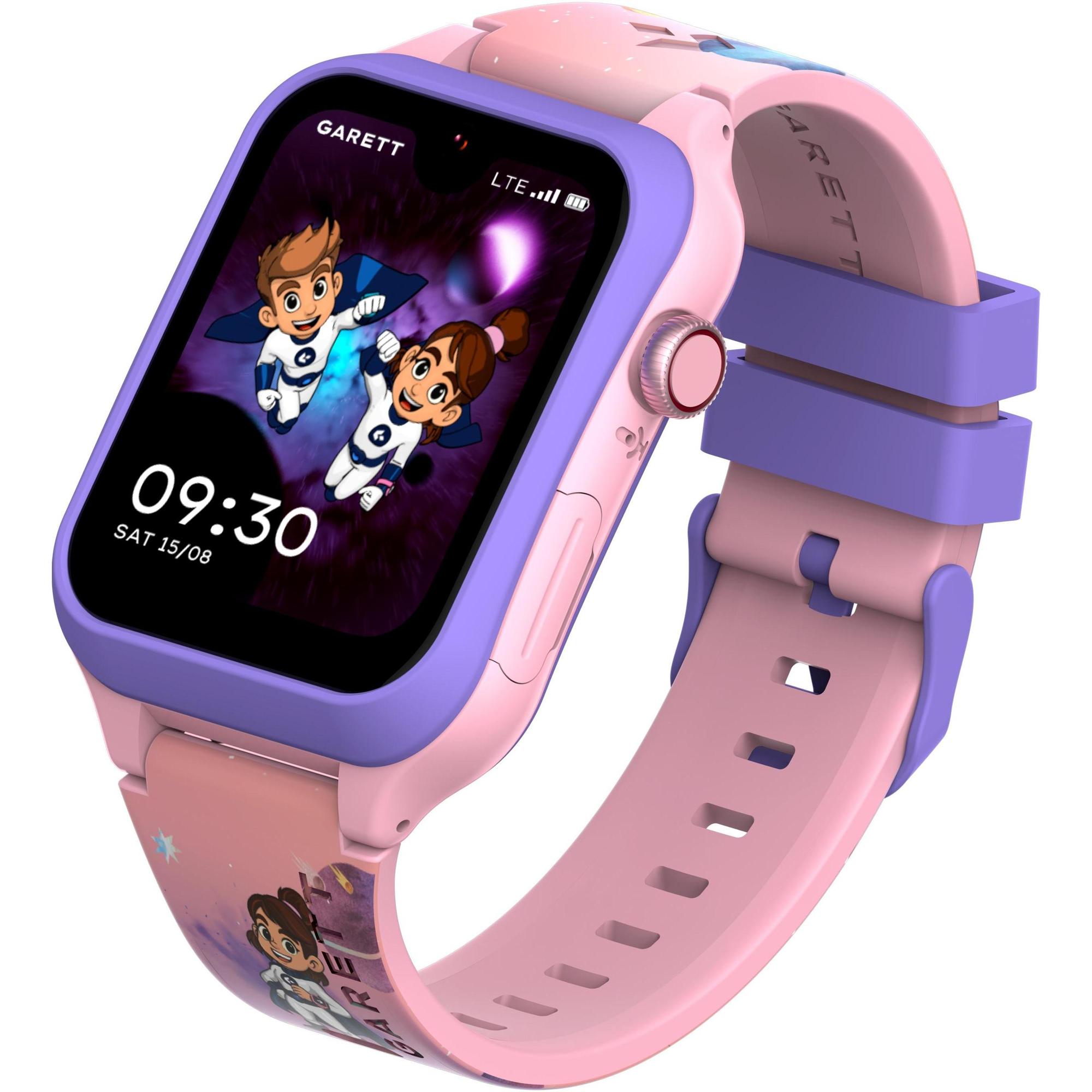 Garett 5904238487334-PAY Smartwatch Garett Kids Essa 2 AI 4G Różowy zestaw z Paskiem Garett Pay i Obudową zegarek Dla dzieci