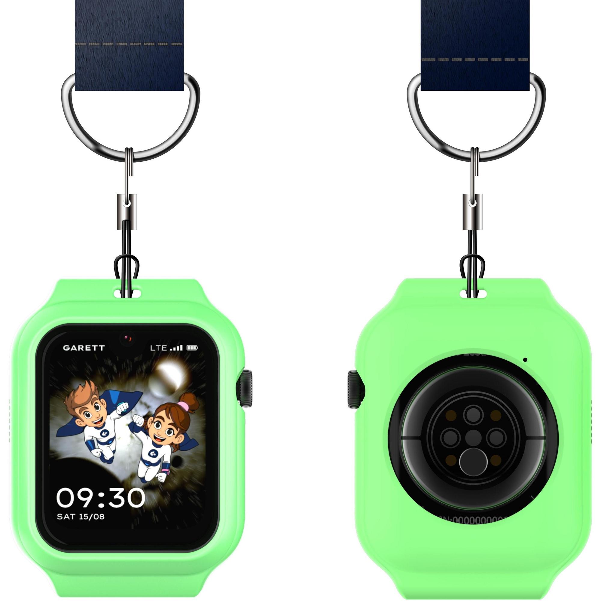 Garett 5904238487341-PAY Smartwatch Garett Kids Essa 2 AI 4G Niebieski + zestaw z Paskiem Garett Pay i Obudową Dla dzieci zegarek niebieski