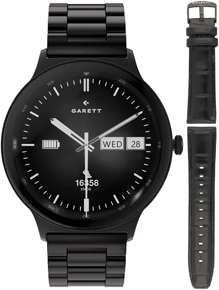 Garett 5904238487549 Garett Smartwatch Garett Quantum czarny stalowy