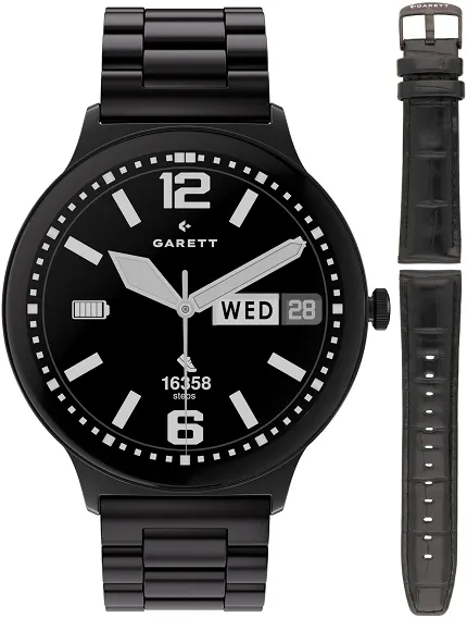 Garett 5904238487570 Garett Smartwatch Garett Quantum Glow czarny stalowy