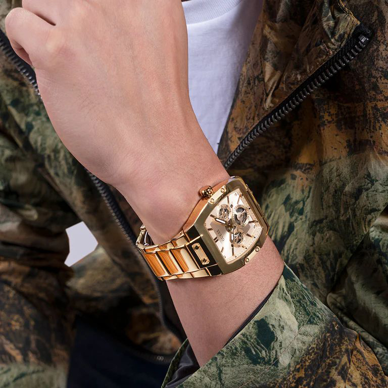 Guess GW0456G2 zegarek złoty fashion-modowy Bransoleta bransoleta