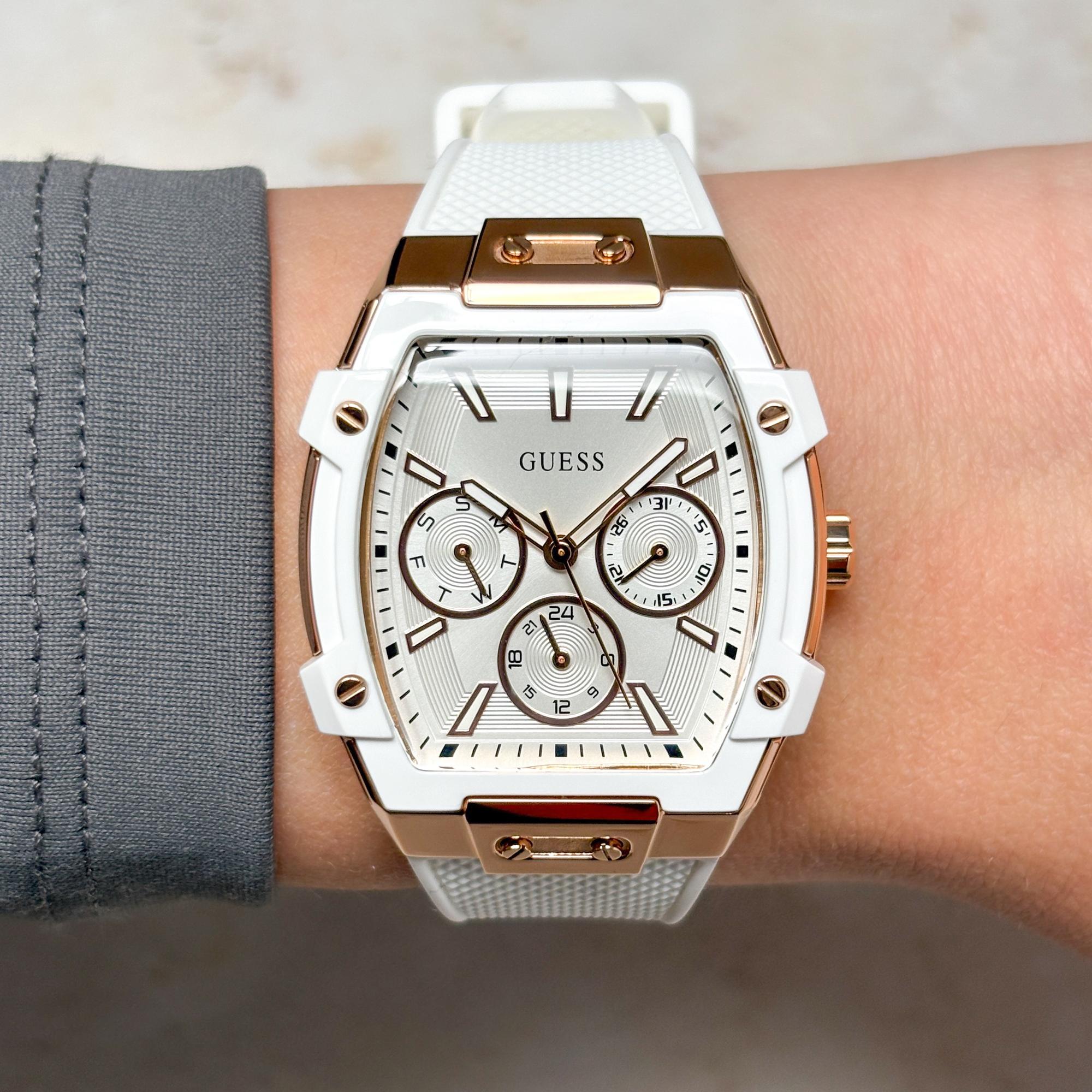 Guess GW0945L6 zegarek biały fashion-modowy Damskie pasek