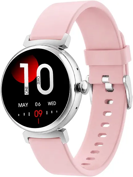 Hagen HB19111539 Smartwatch HB19 Srebrny na Różowym Pasku - zdjęcie 1