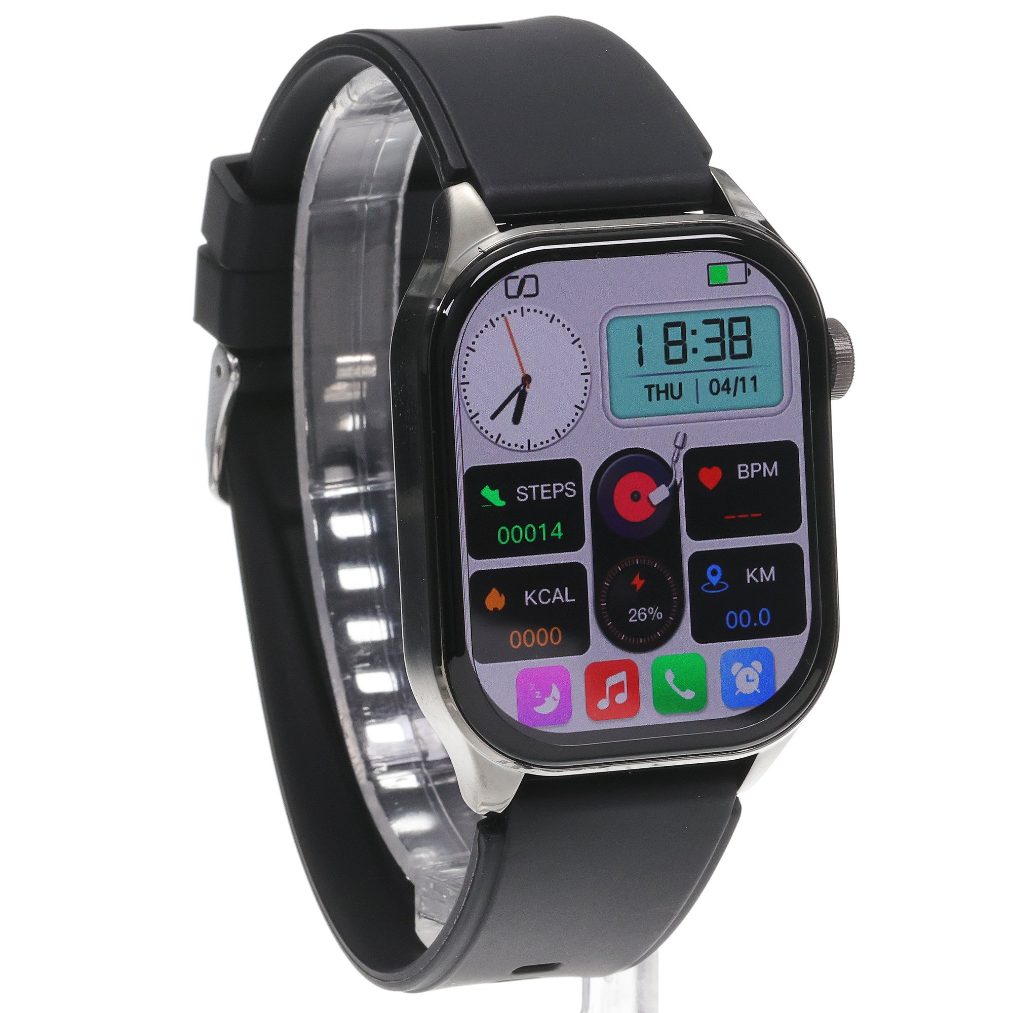 Hagen HB3014534 Smartwatch HB30 Czarny zegarek klasyczny Smartwatch