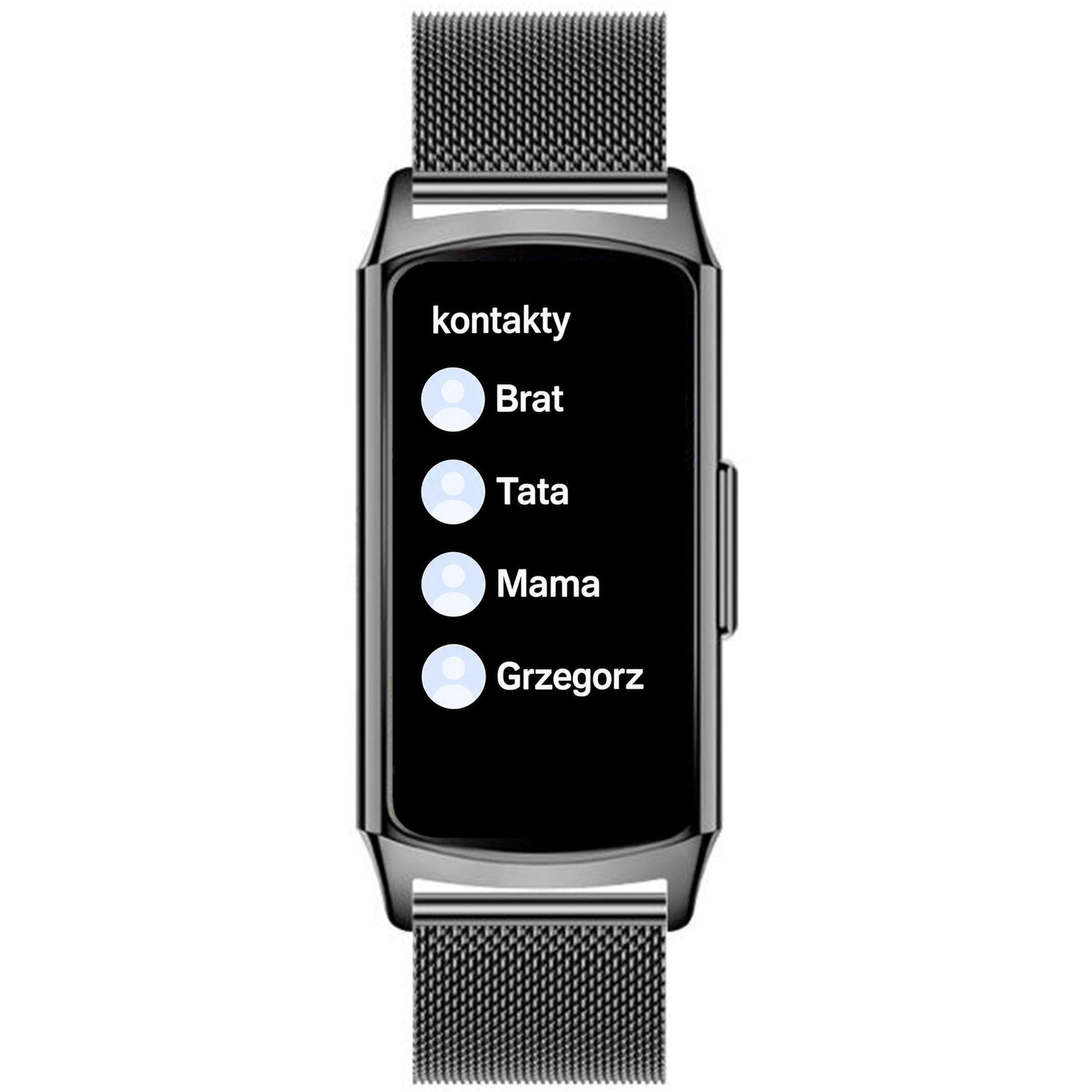 Hagen HB3514144 Smartwatch HB35 Czarna Bransoleta zegarek męski sportowy