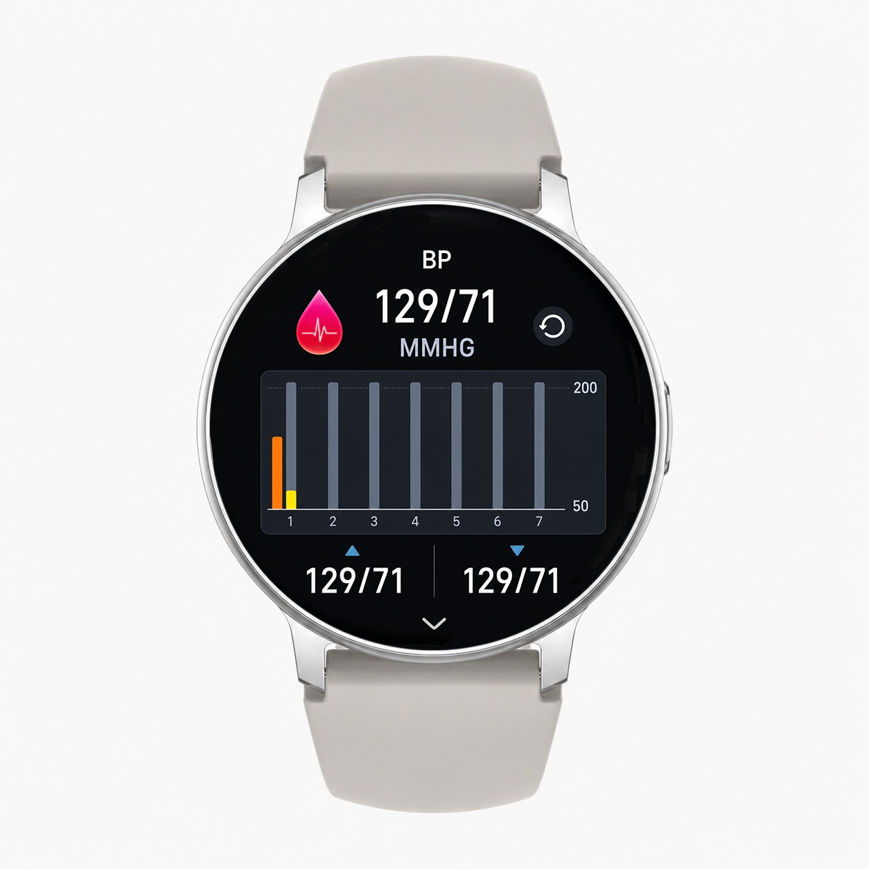 Hagen HB37111531 Smartwatch HB37 Srebrny na Beżowym Pasku zegarek damski z tworzywa sztucznego - miniatura 8