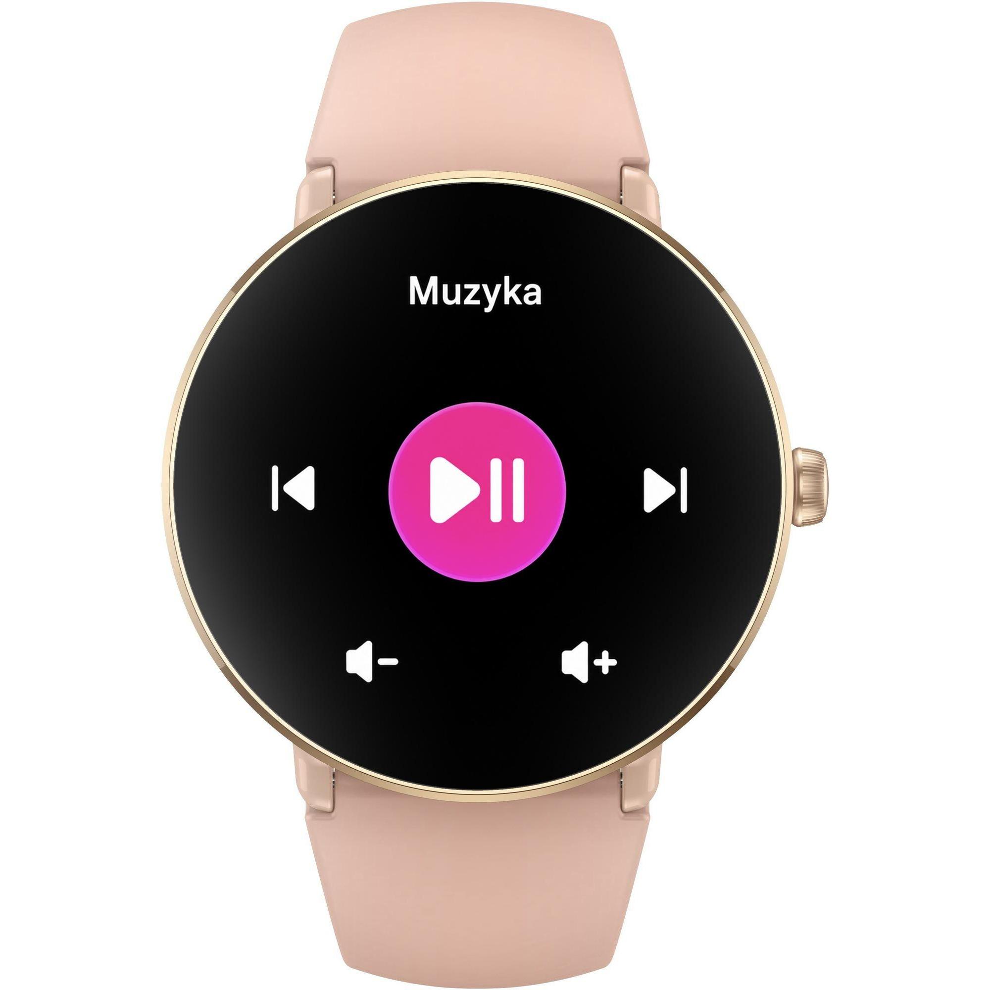 Hagen HB39110539 Smartwatch HB39 Różowe Złoto na Pasku zegarek damski klasyczny
