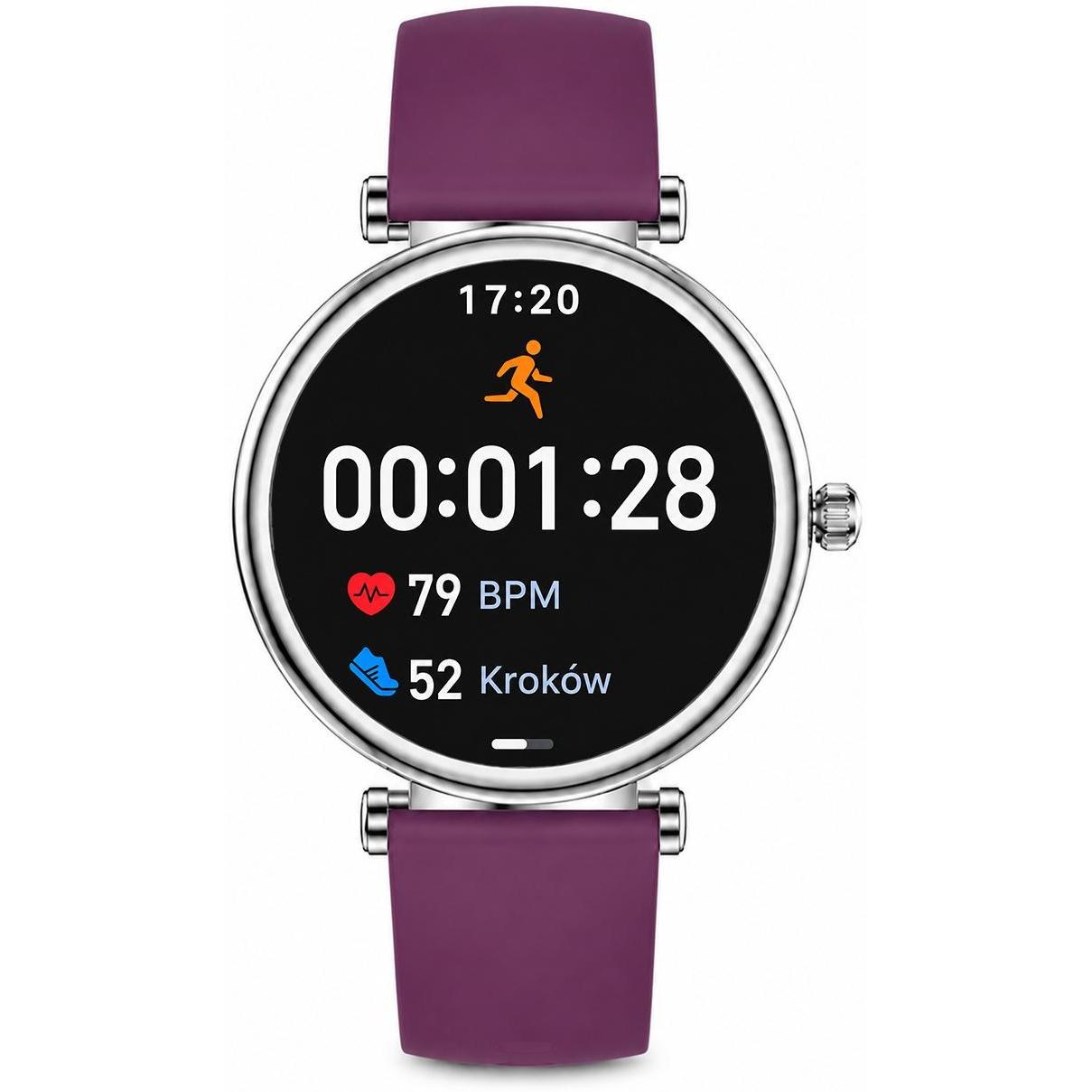 Hagen HB4021153211211-SET zegarek srebrny klasyczny Smartwatch pasek