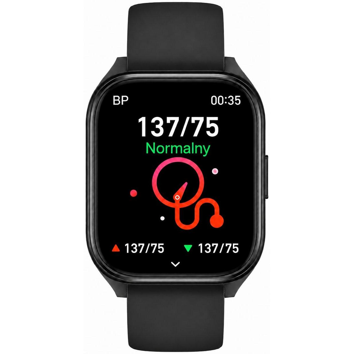Hagen HB4424534 HB44 Czarny Smartwatch zegarek czarny - miniatura 9