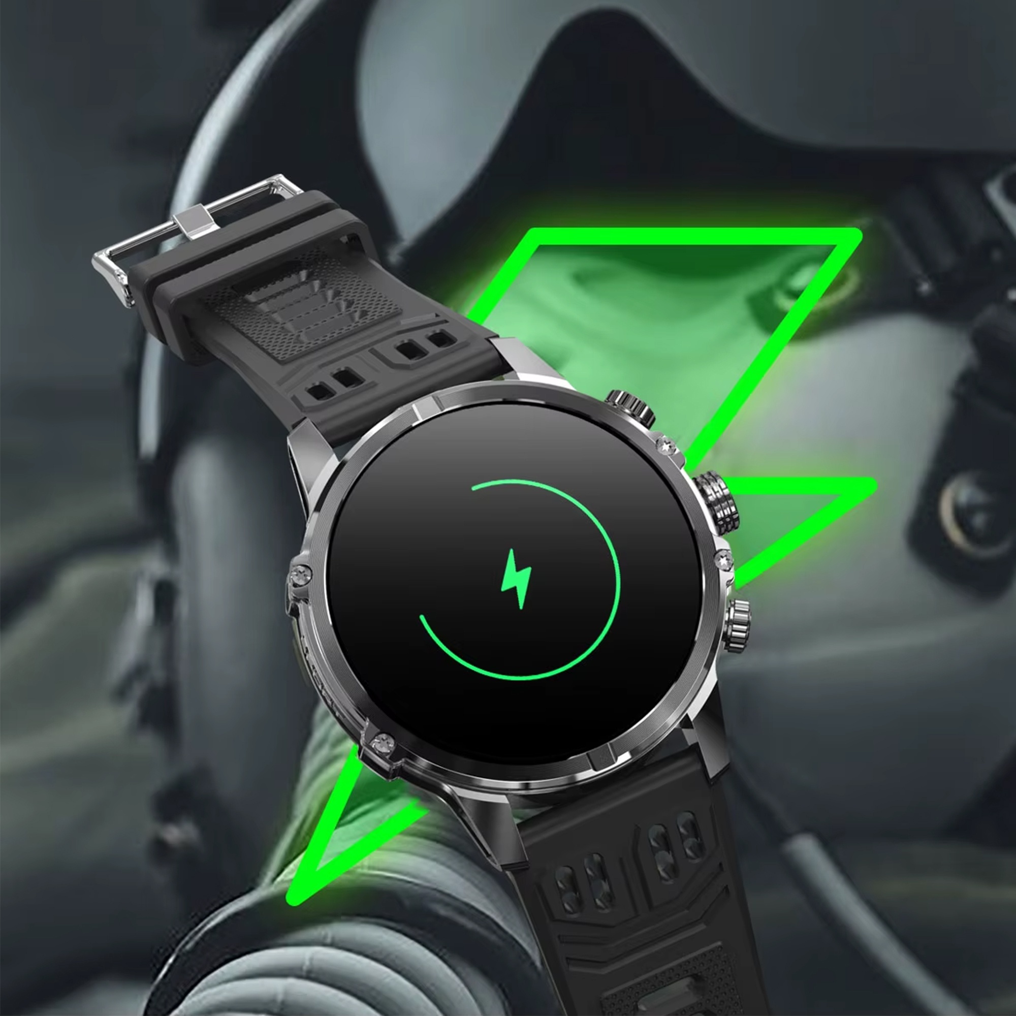 Hagen HB4514134 Smartwatch HB45 Czarny na Pasku zegarek męski - miniatura 10