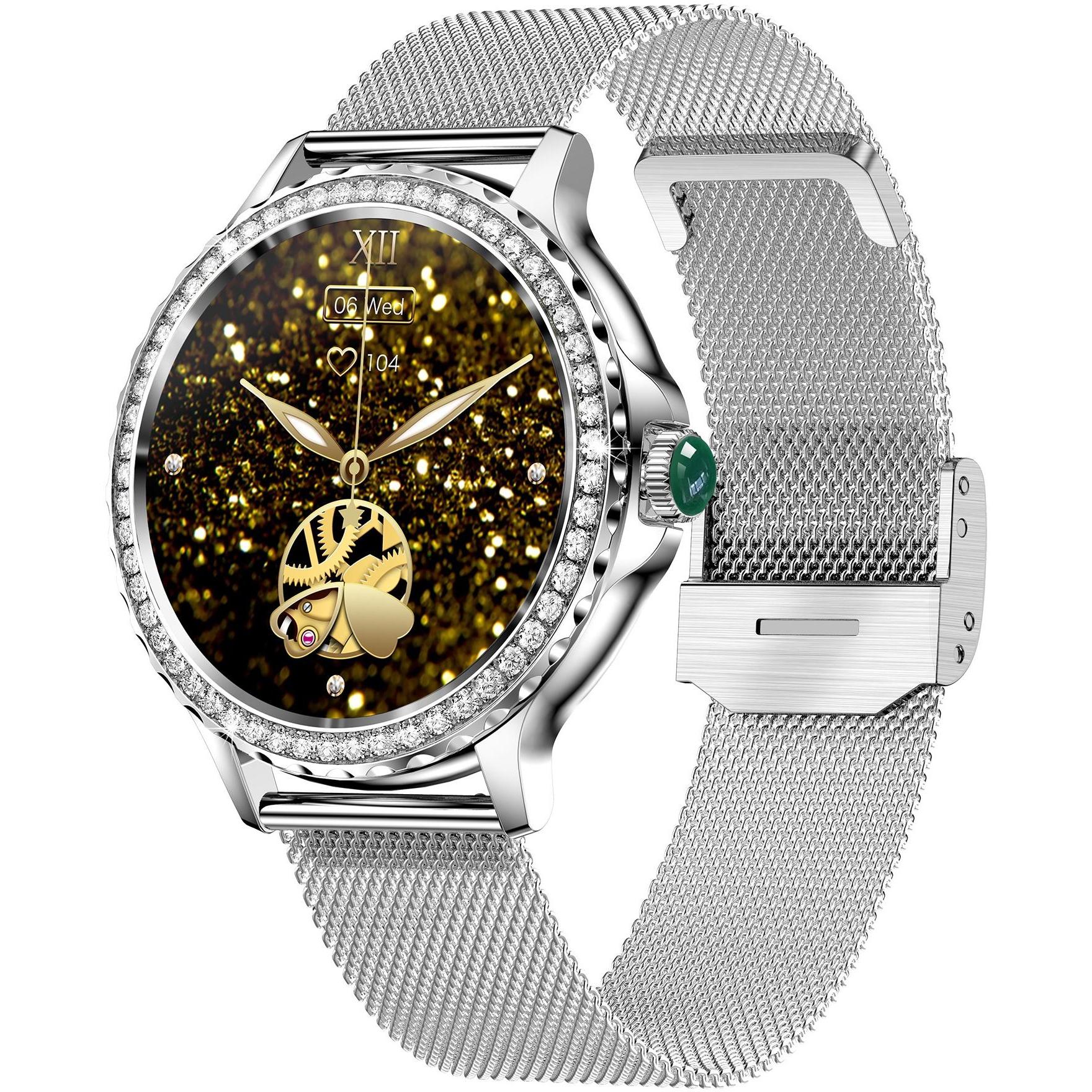Hagen HC6611111115311-SET HC66 Srebrny zegarek biżuteryjny Smartwatch