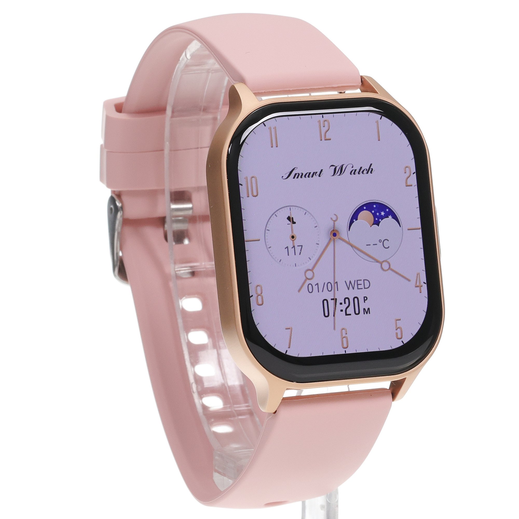 Hagen HC85110539 zegarek różowe złoto sportowy Smartwatch pasek - miniatura 3