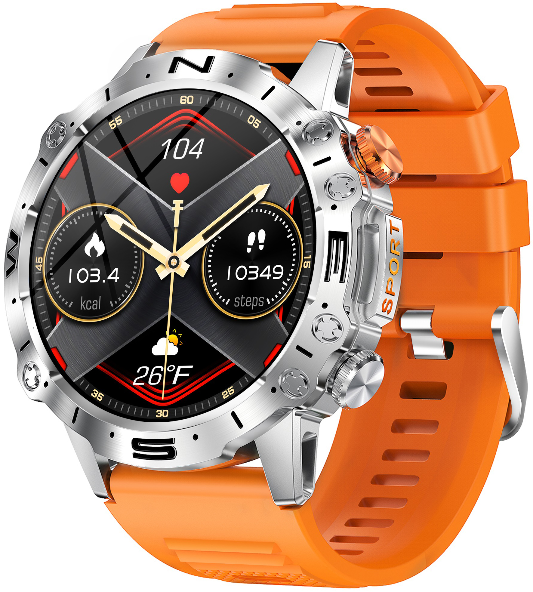 Smartwatch HC89 Pomarańczowy Hagen HC89.111.538 