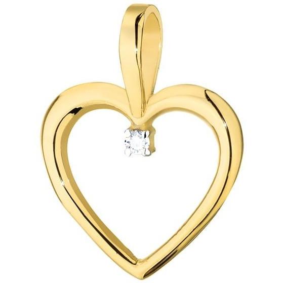 Złota zawieszka z brylantem serce Best Diamonds B0056-ZA-AUZ-DIW-02-00 