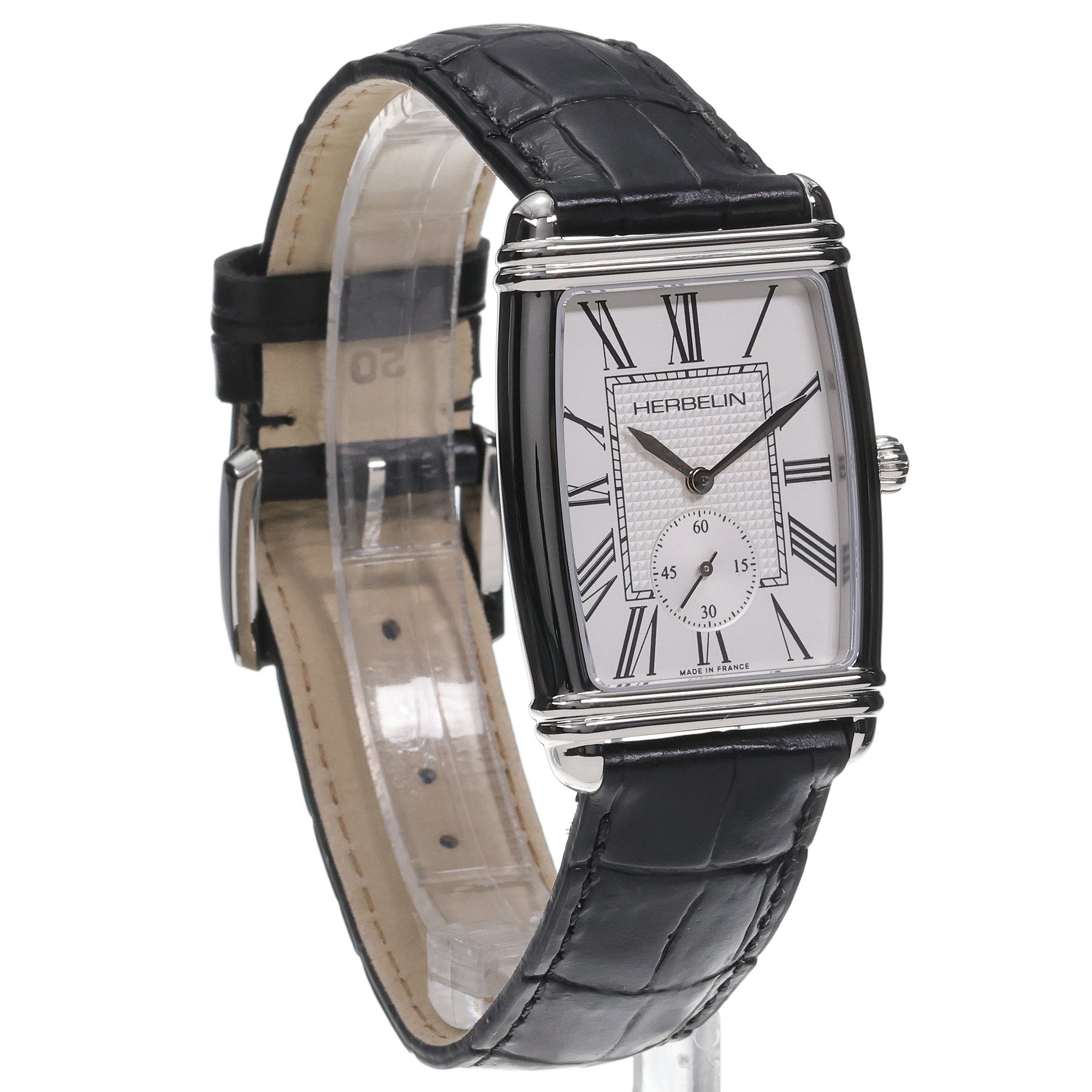 Herbelin 10638AP08 zegarek srebrny klasyczny Art Deco pasek