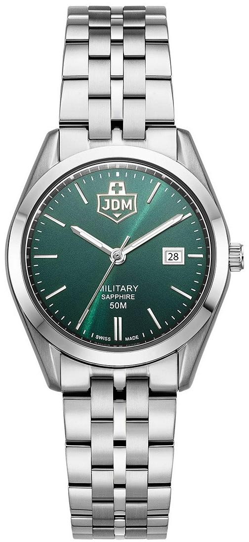 Damski Interlaken 31 mm z zieloną tarczą słoneczną JDM Military JDM-WL024-01 