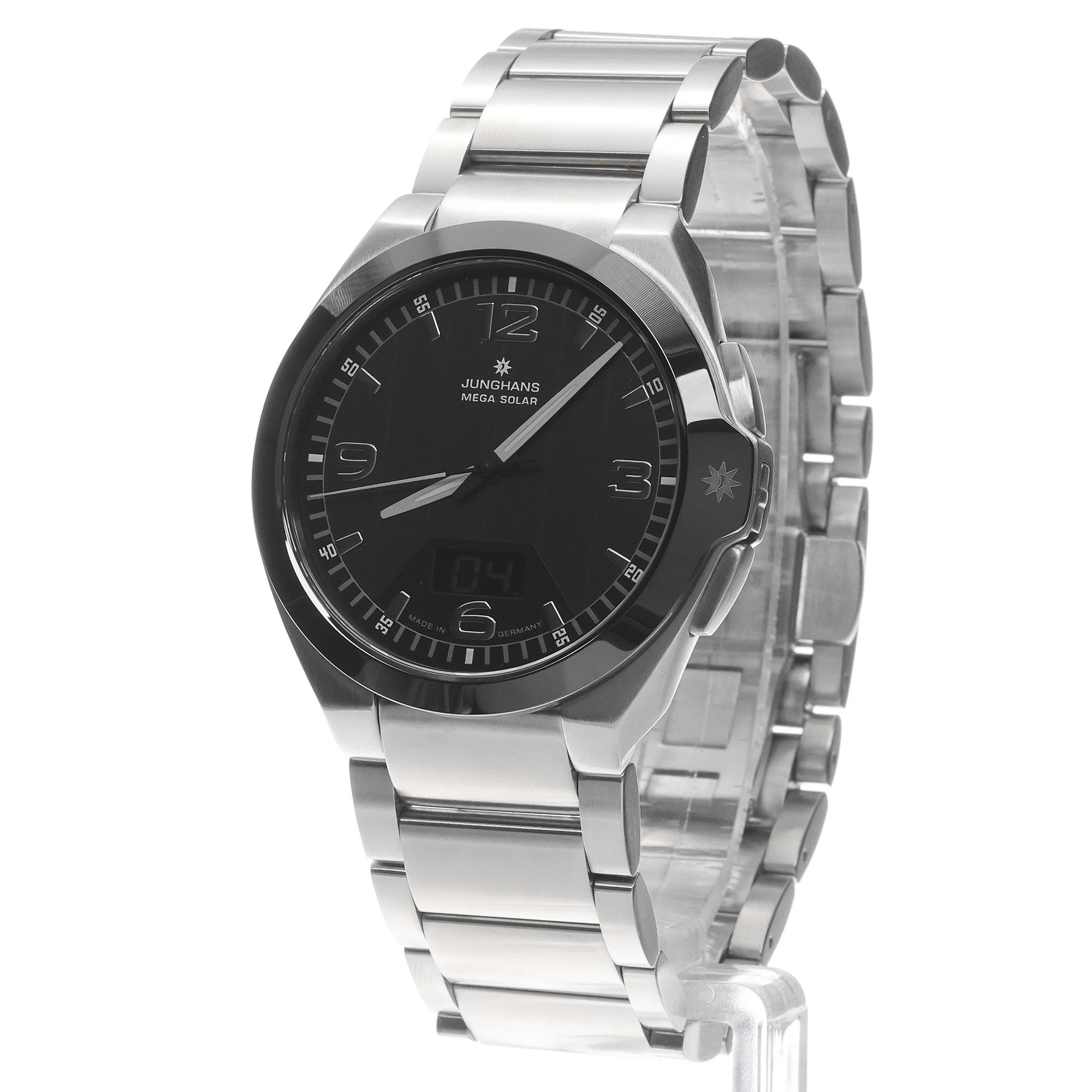 Junghans 18-112144 Spektrum Mega Solar zegarek klasyczny Funk Solar - miniatura 2