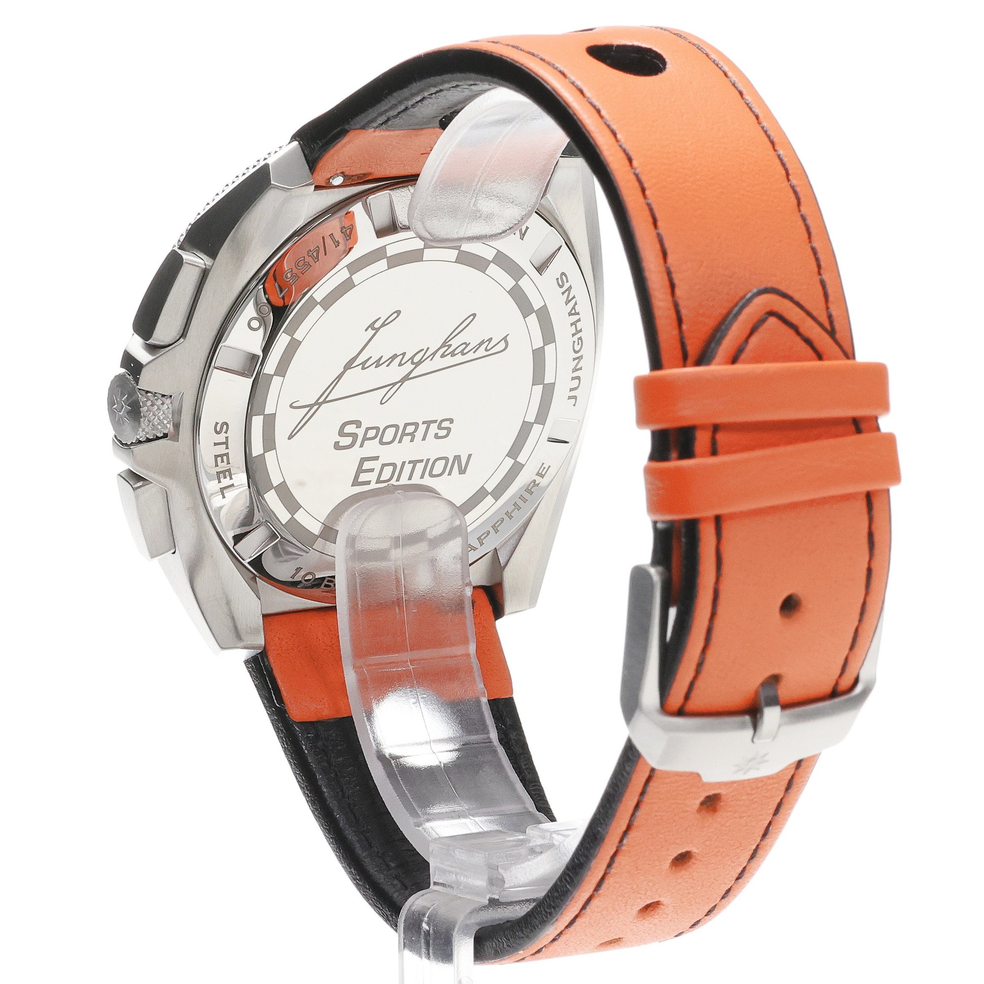 Junghans 41-455700 zegarek srebrny sportowy 1972 pasek - miniatura 4