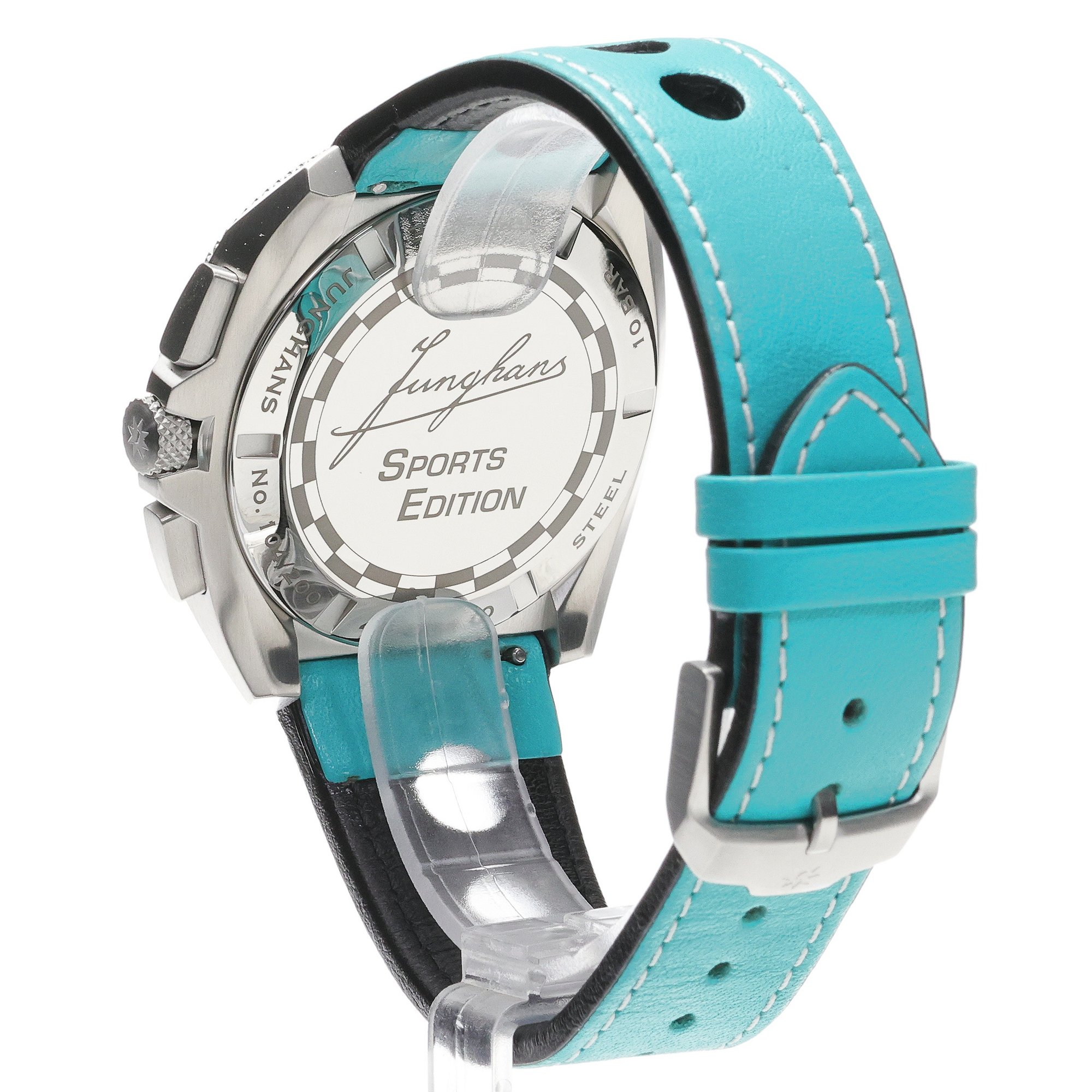 Junghans 41-455800 zegarek srebrny sportowy 1972 pasek - miniatura 4