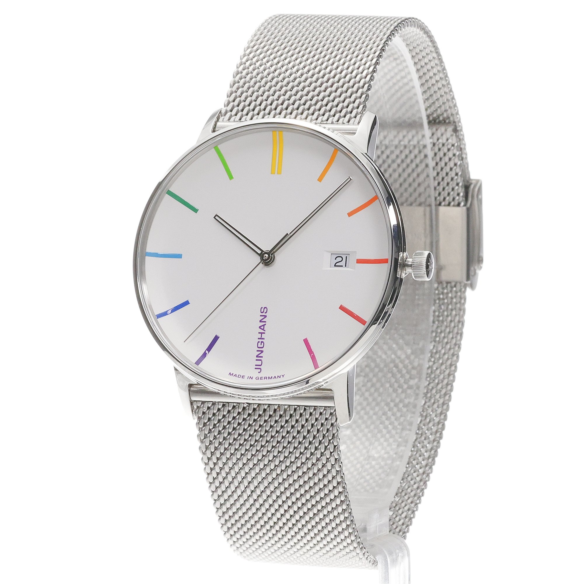 Junghans 41-458044 zegarek srebrny klasyczny Form bransoleta - miniatura 2