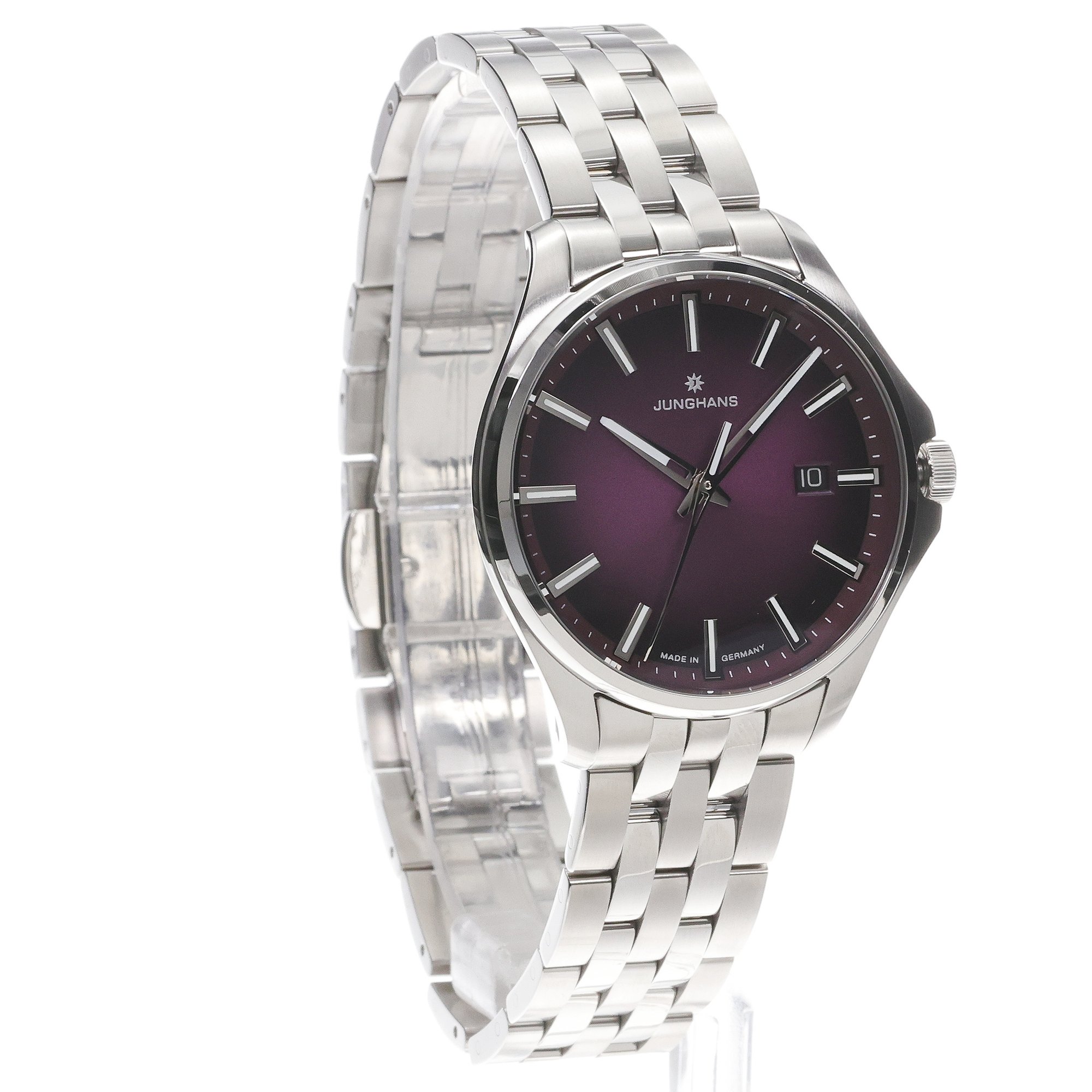 Junghans 47-453244 zegarek srebrny klasyczny Meister bransoleta - miniatura 3