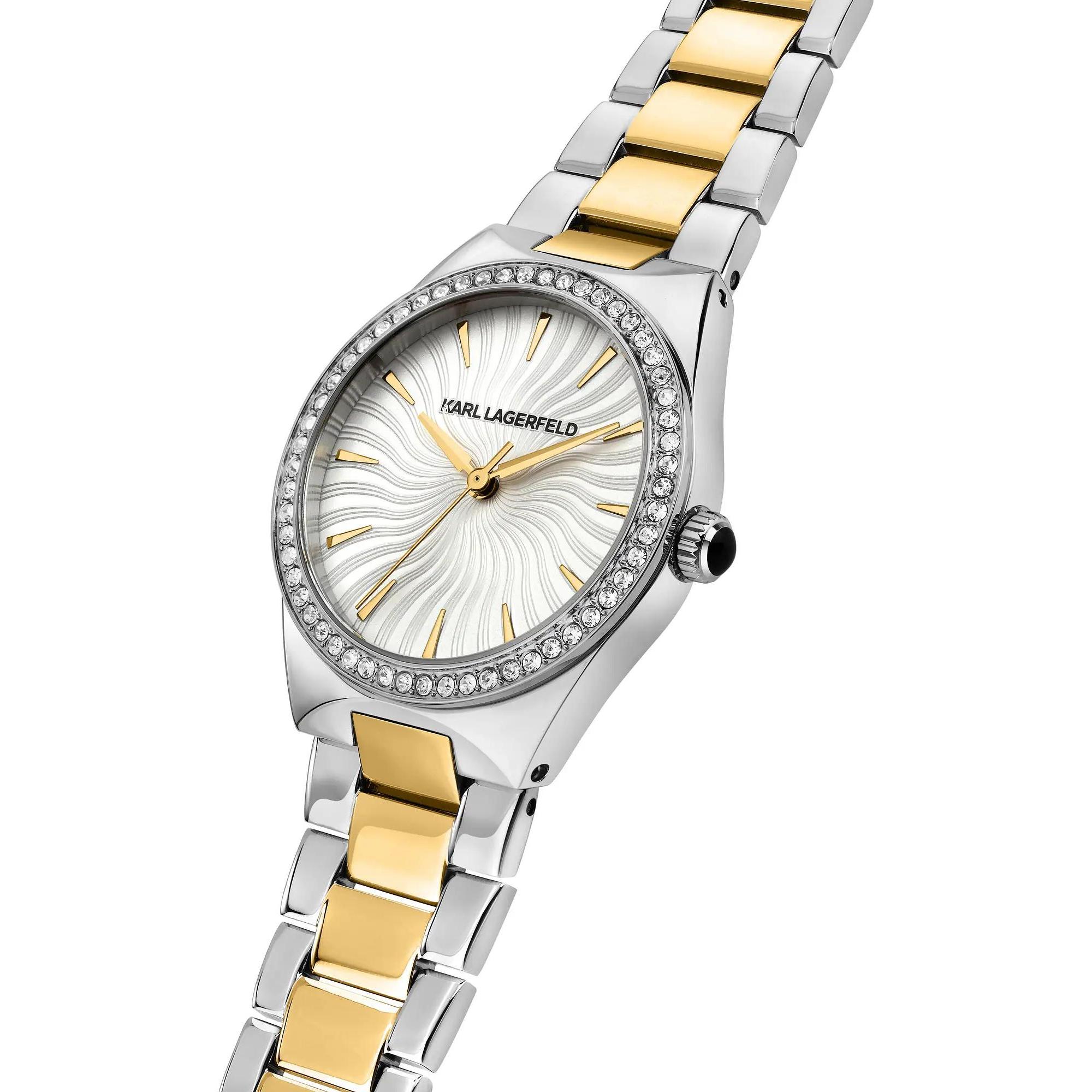 Karl Lagerfeld R0553105505 zegarek srebrny klasyczny Damskie bransoleta