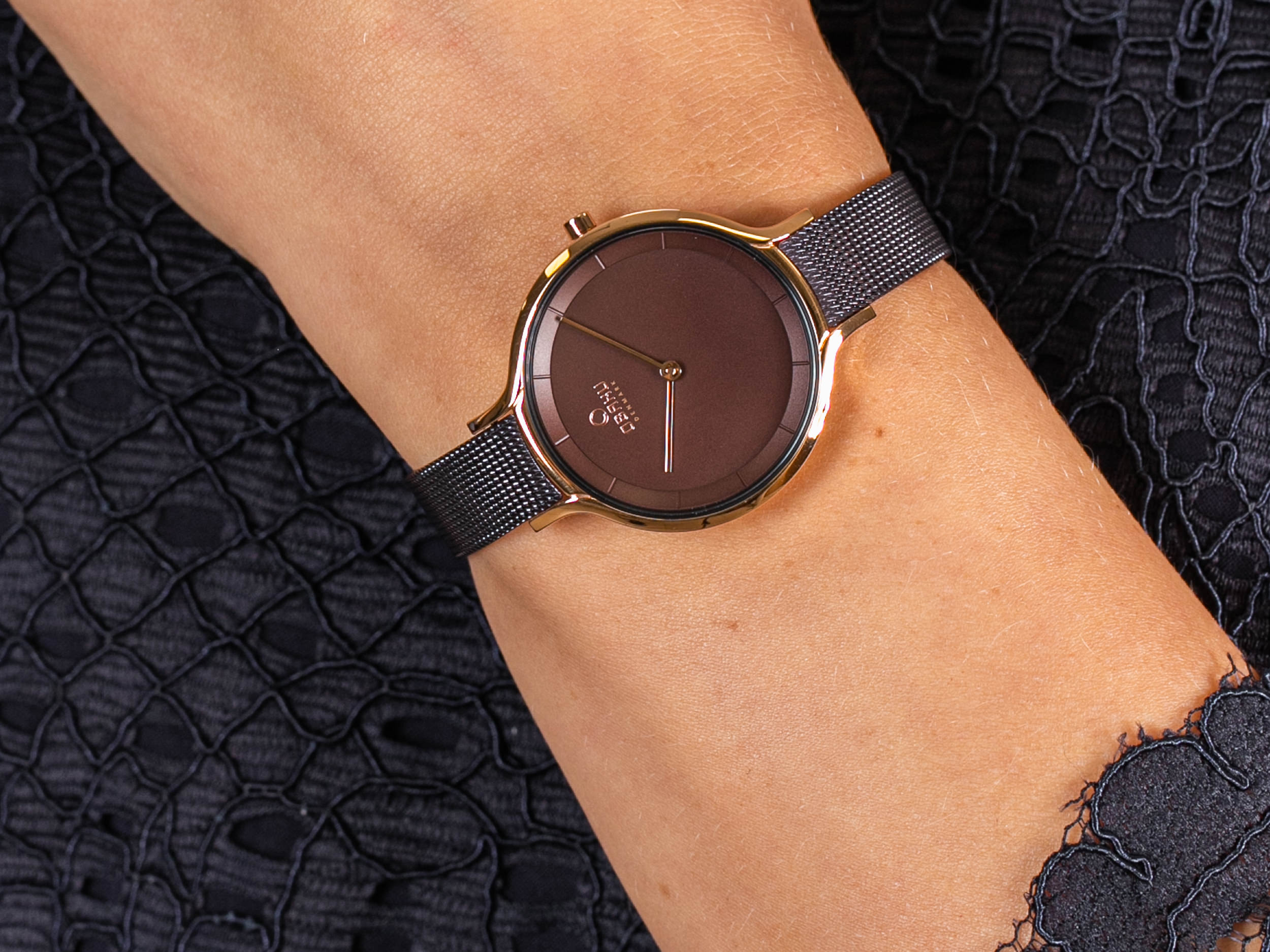 Obaku Denmark V228LXVNMN KYST - WALNUT zegarek klasyczny Slim - miniatura 2