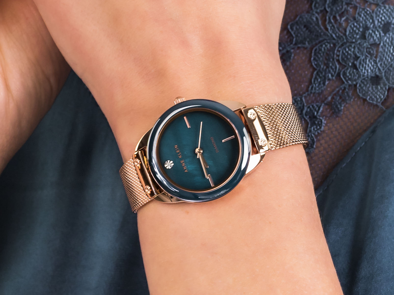 Anne Klein AK-3258NVRG zegarek fashion/modowy Bransoleta