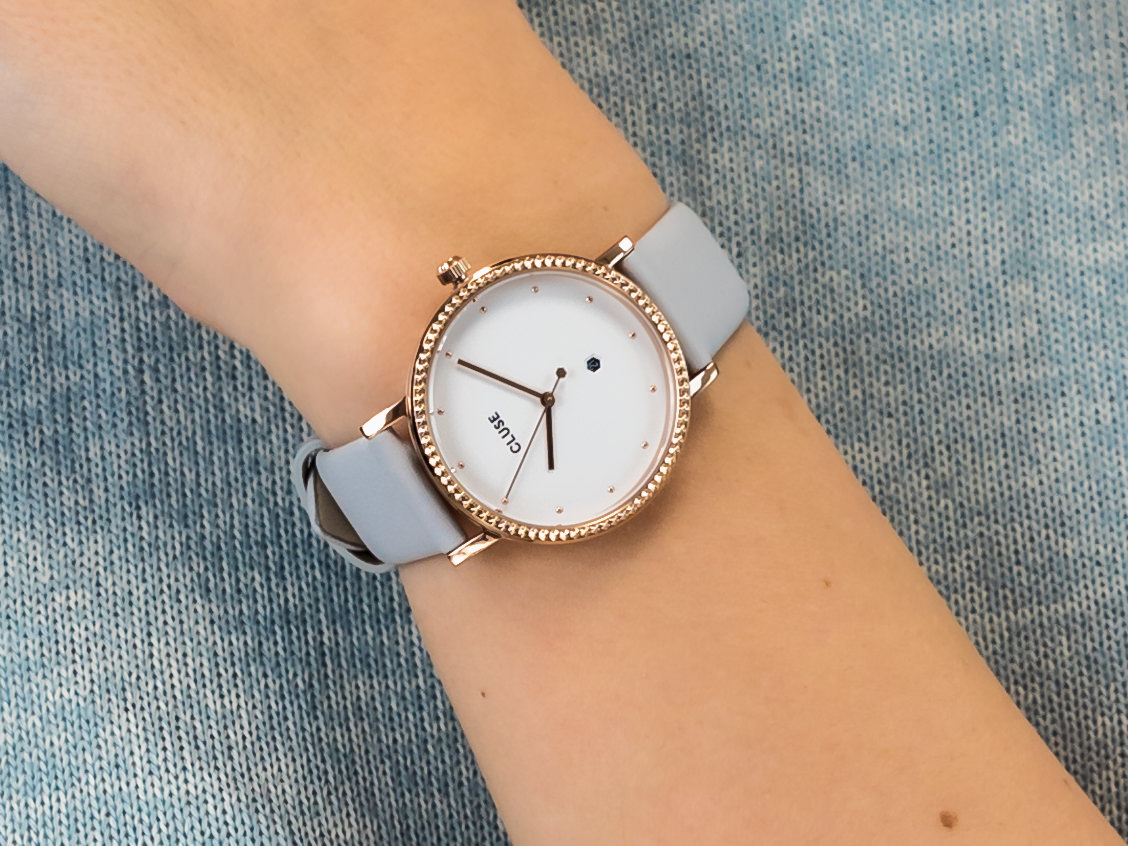 Cluse CL63001 Rose Gold White/Soft grey zegarek fashion/modowy Le Couronnement