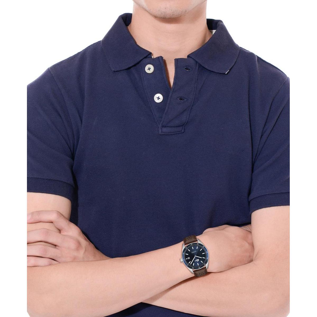 Lacoste 2011377 zegarek srebrny klasyczny Męskie pasek - miniatura 5