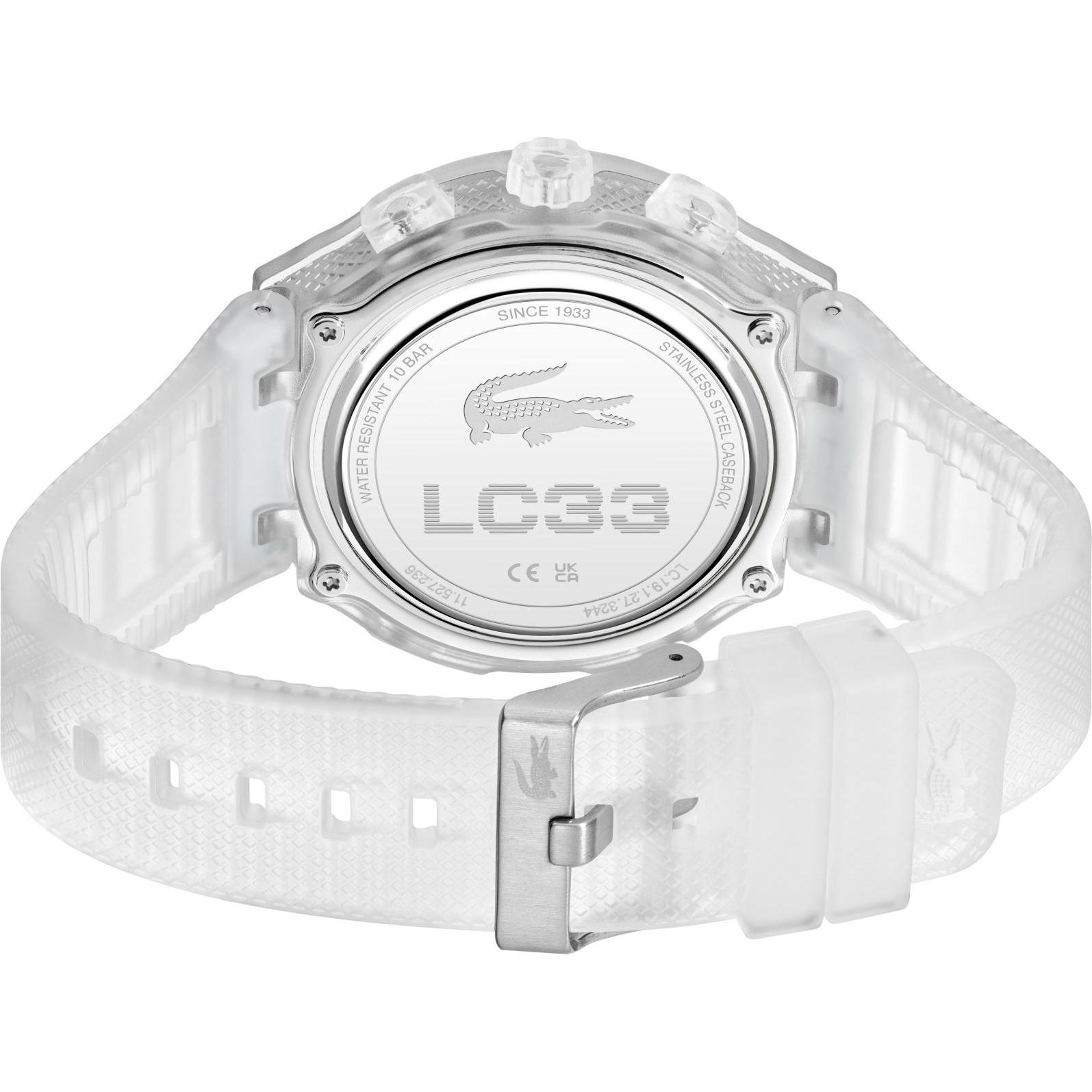Lacoste 2011401 zegarek srebrny sportowy Damskie pasek - miniatura 5
