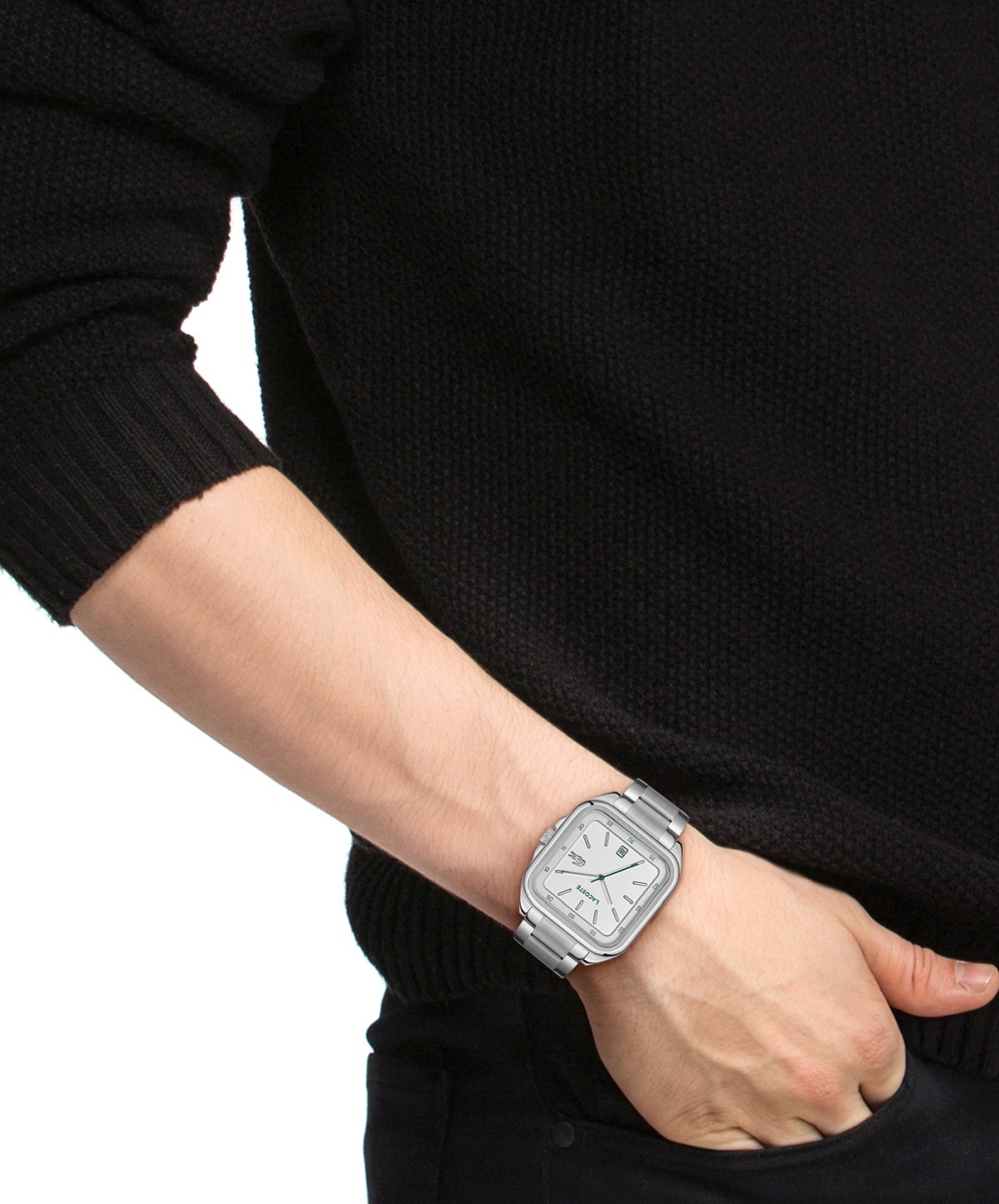 Lacoste 2011460 zegarek srebrny klasyczny Męskie bransoleta - miniatura 5