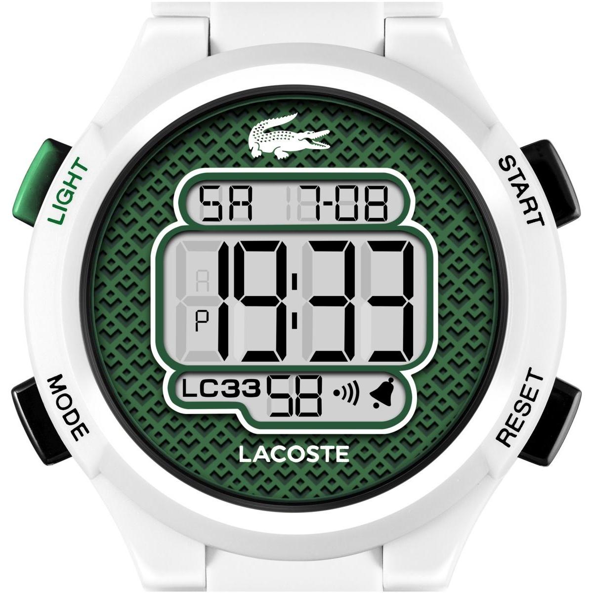 Lacoste 2030064 zegarek biały Męskie pasek - miniatura 3